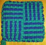 potholder woven by child