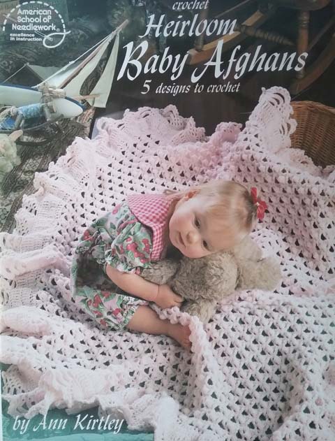 Crochet 5 Heirloom Baby Afghans - Kirtley - Sale 3.95  *Free Ship